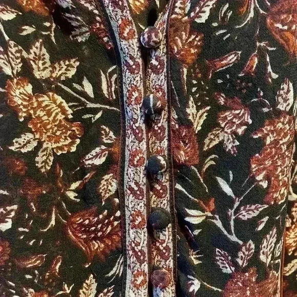 Joie Rosalind Women's Silk Floral Print Blouse Caviar Size XS - Picture 4 of 6